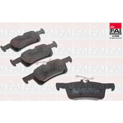Sada brzdových platničiek kotúčovej brzdy FAI AutoParts BP287