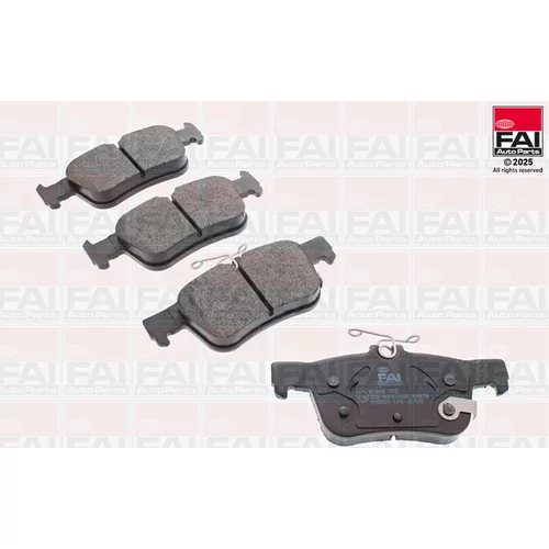 Sada brzdových platničiek kotúčovej brzdy FAI AutoParts BP404