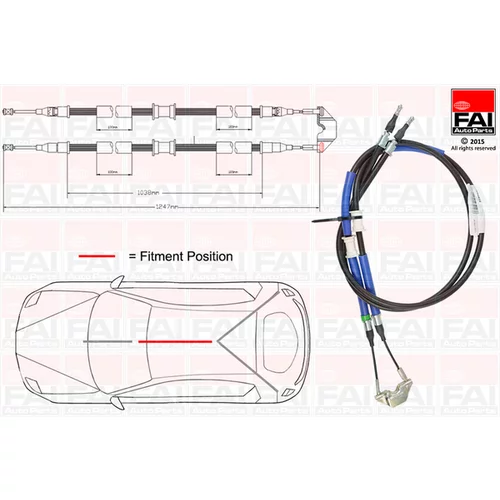 Ťažné lanko parkovacej brzdy FAI AutoParts FBC0053