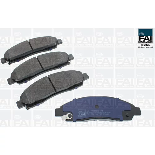 Sada brzdových platničiek kotúčovej brzdy FAI AutoParts FPBP309