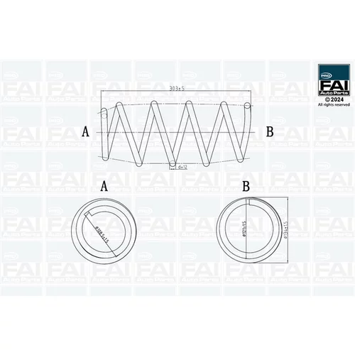 Pružina podvozku FAI AutoParts FPCS159