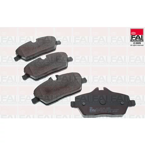 Sada brzdových platničiek kotúčovej brzdy FAI AutoParts BP180