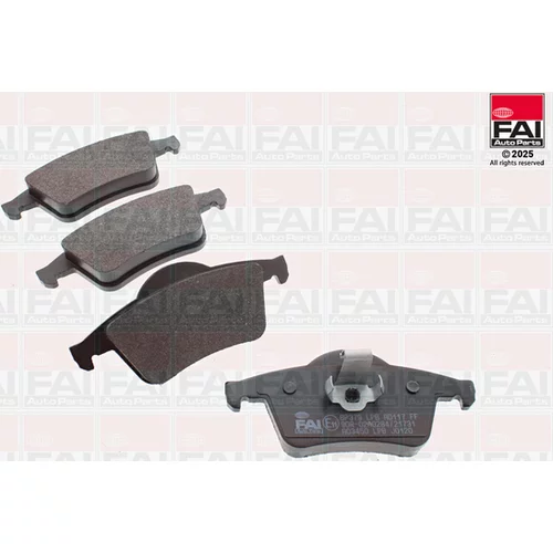 Sada brzdových platničiek kotúčovej brzdy FAI AutoParts BP379