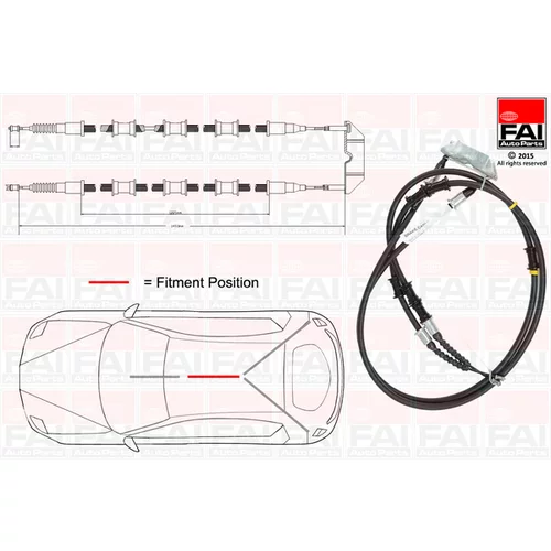 Ťažné lanko parkovacej brzdy FAI AutoParts FBC0087