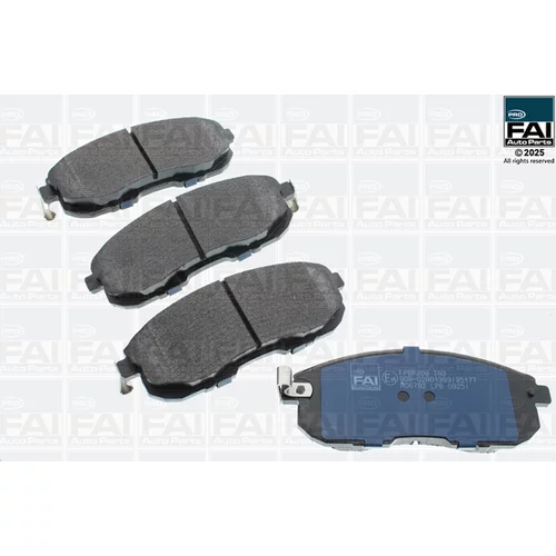 Sada brzdových platničiek kotúčovej brzdy FAI AutoParts FPBP208
