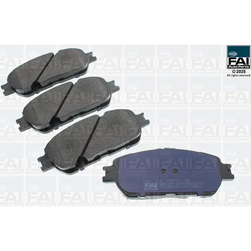 Sada brzdových platničiek kotúčovej brzdy FAI AutoParts FPBP221