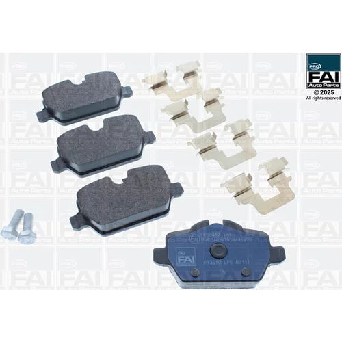 Sada brzdových platničiek kotúčovej brzdy FAI AutoParts FPBP412