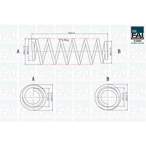 Pružina podvozku FAI AutoParts FPCS138