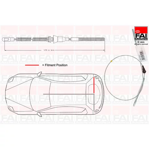 Ťažné lanko parkovacej brzdy FAI AutoParts FBC0081