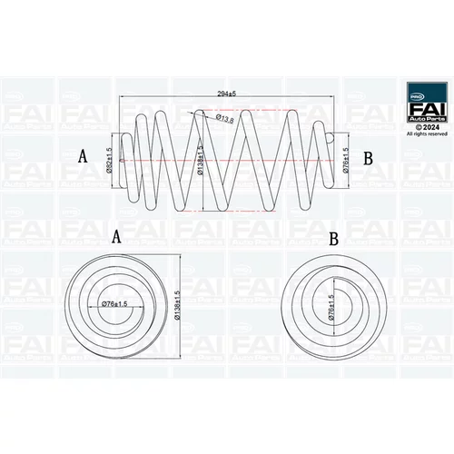 Pružina podvozku FAI AutoParts FPCS117