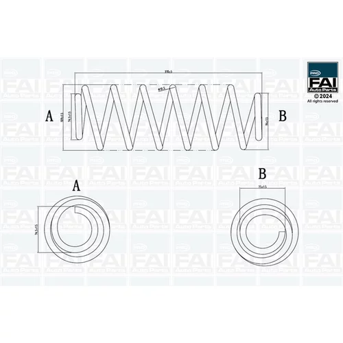 Pružina podvozku FAI AutoParts FPCS147