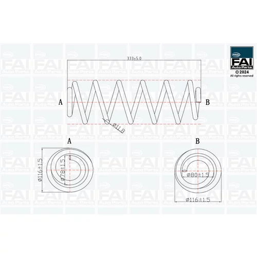 Pružina podvozku FAI AutoParts FPCS188