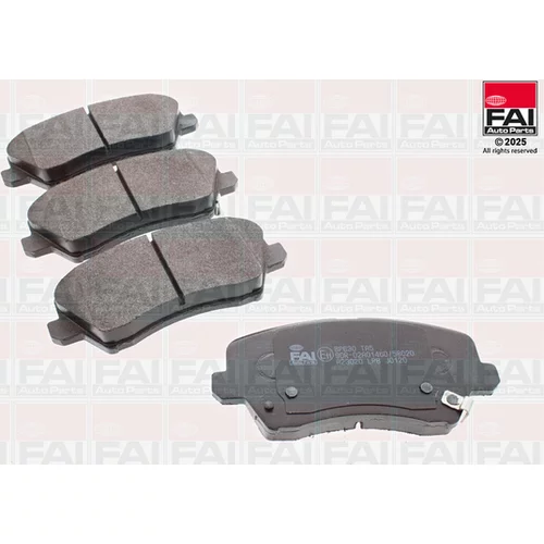 Sada brzdových platničiek kotúčovej brzdy FAI AutoParts BP630