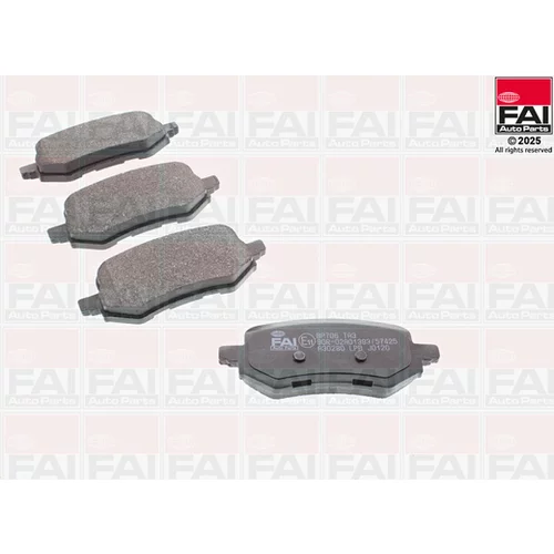 Sada brzdových platničiek kotúčovej brzdy FAI AutoParts BP706