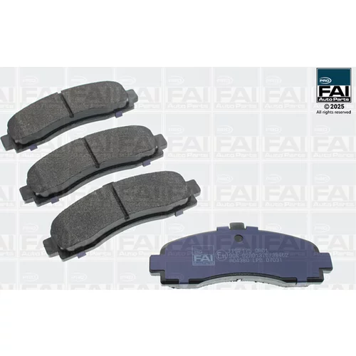 Sada brzdových platničiek kotúčovej brzdy FAI AutoParts FPBP175