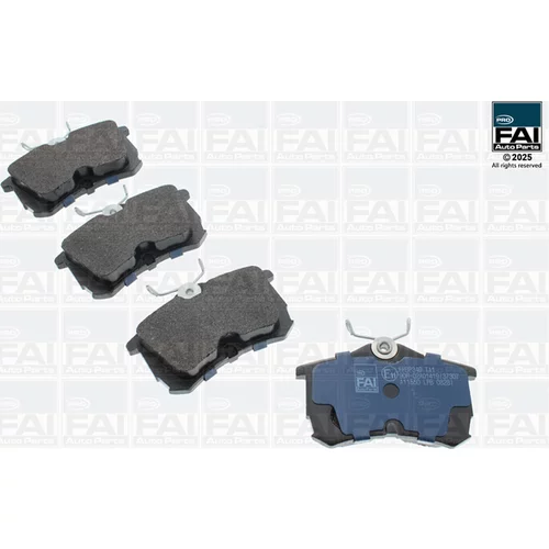 Sada brzdových platničiek kotúčovej brzdy FAI AutoParts FPBP349
