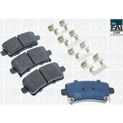 Sada brzdových platničiek kotúčovej brzdy FAI AutoParts FPBP452