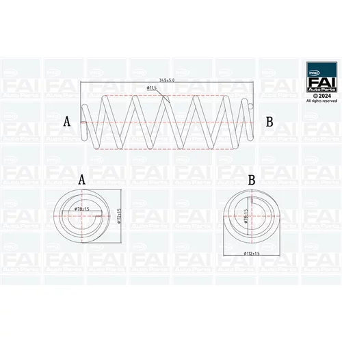 Pružina podvozku FAI AutoParts FPCS150
