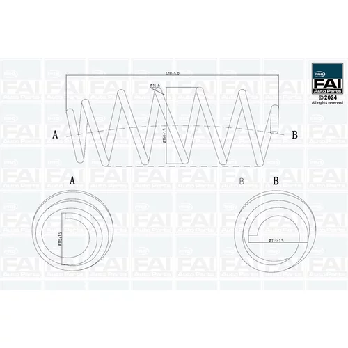 Pružina podvozku FPCS195 (FAI AutoParts)