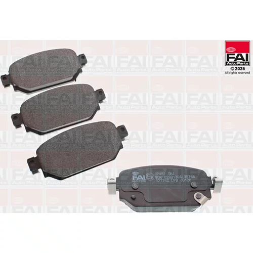 Sada brzdových platničiek kotúčovej brzdy FAI AutoParts BP487