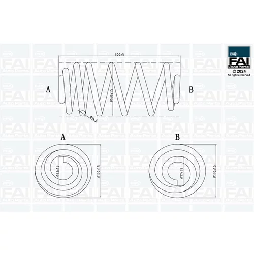 Pružina podvozku FAI AutoParts FPCS166