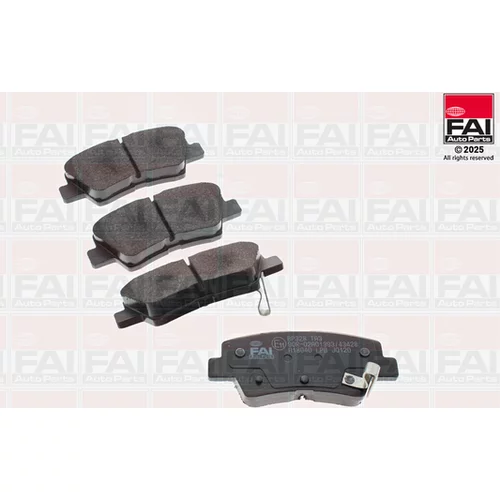 Sada brzdových platničiek kotúčovej brzdy FAI AutoParts BP328