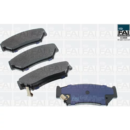 Sada brzdových platničiek kotúčovej brzdy FAI AutoParts FPBP112