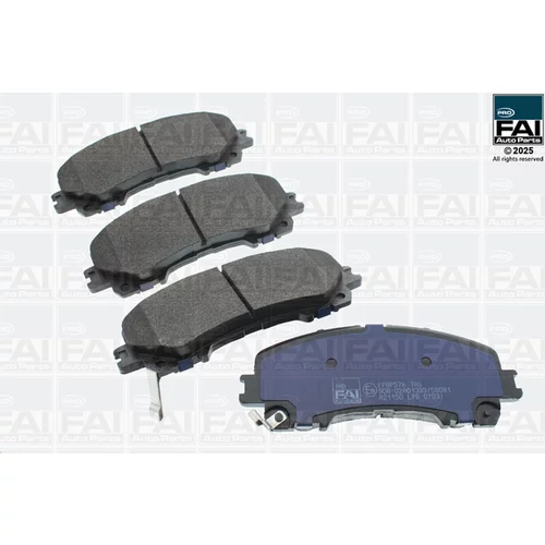 Sada brzdových platničiek kotúčovej brzdy FAI AutoParts FPBP578