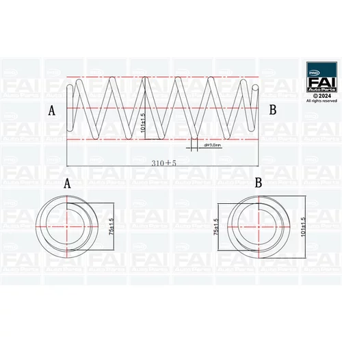 Pružina podvozku FAI AutoParts FPCS107