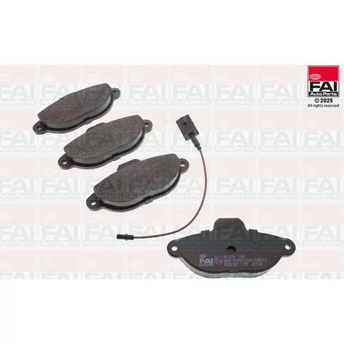 Sada brzdových platničiek kotúčovej brzdy FAI AutoParts BP228