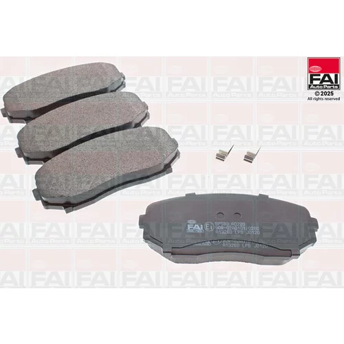 Sada brzdových platničiek kotúčovej brzdy FAI AutoParts BP580