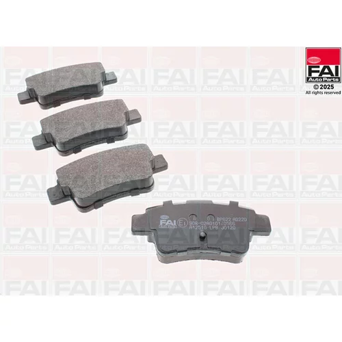 Sada brzdových platničiek kotúčovej brzdy FAI AutoParts BP622