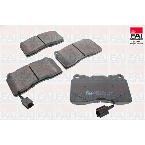 Sada brzdových platničiek kotúčovej brzdy FAI AutoParts BP659
