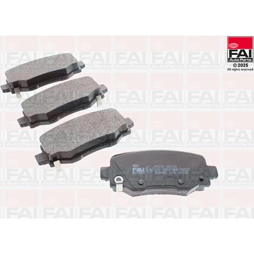 Sada brzdových platničiek kotúčovej brzdy FAI AutoParts BP676