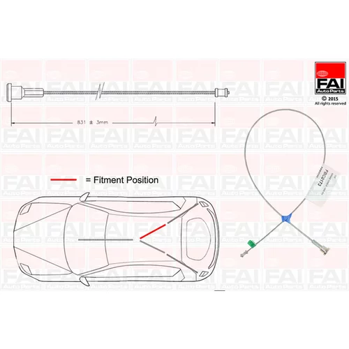 Ťažné lanko parkovacej brzdy FAI AutoParts FBC0173