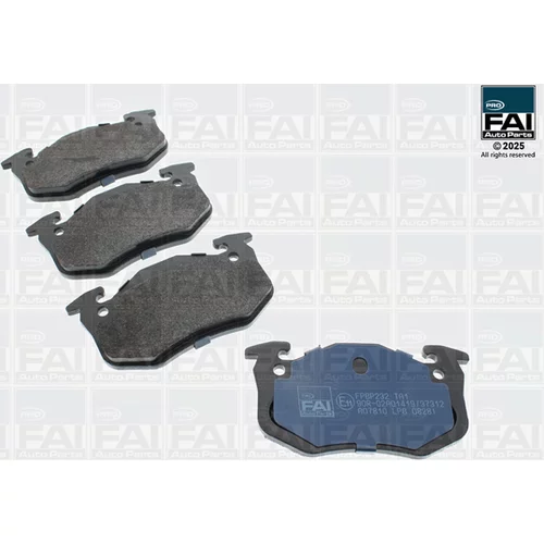 Sada brzdových platničiek kotúčovej brzdy FAI AutoParts FPBP232