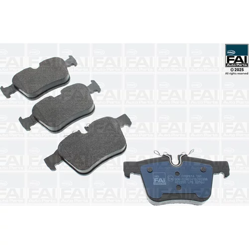 Sada brzdových platničiek kotúčovej brzdy FAI AutoParts FPBP614