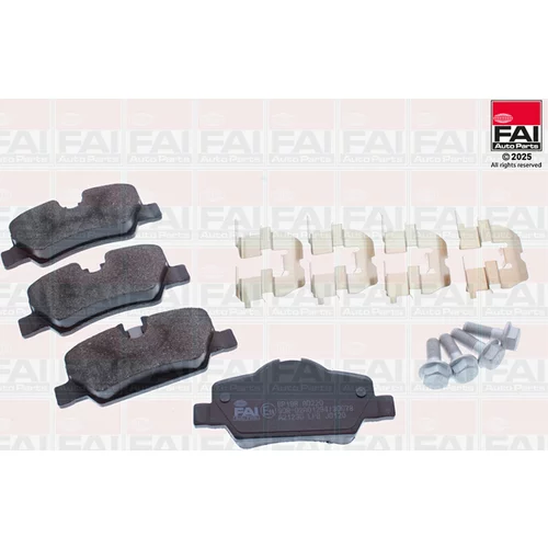 Sada brzdových platničiek kotúčovej brzdy FAI AutoParts BP198