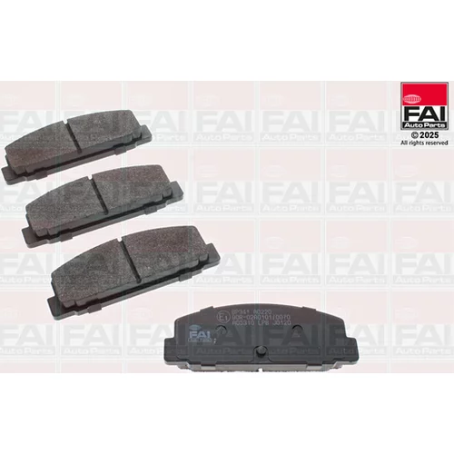 Sada brzdových platničiek kotúčovej brzdy FAI AutoParts BP341