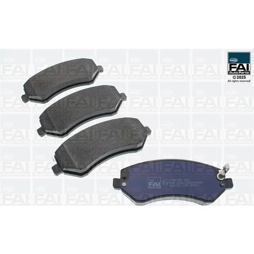 Sada brzdových platničiek kotúčovej brzdy FAI AutoParts FPBP165