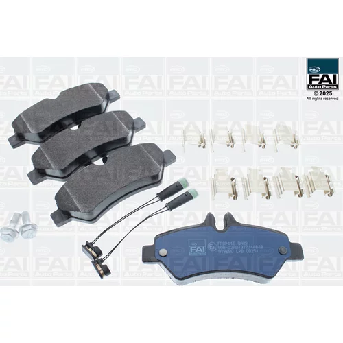 Sada brzdových platničiek kotúčovej brzdy FAI AutoParts FPBP415