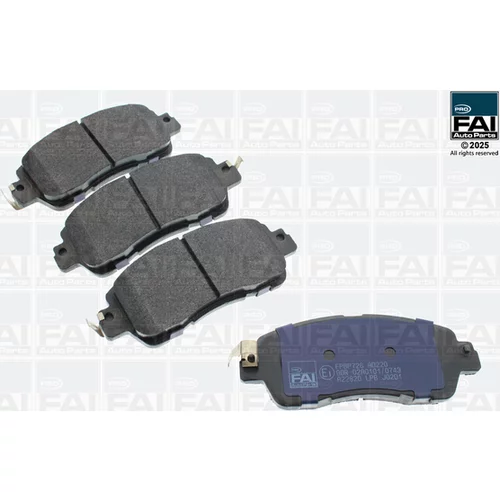 Sada brzdových platničiek kotúčovej brzdy FAI AutoParts FPBP726