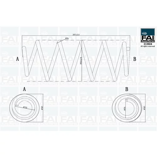 Pružina podvozku FAI AutoParts FPCS183