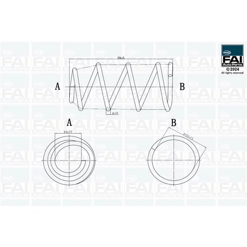 Pružina podvozku FAI AutoParts FPCS131