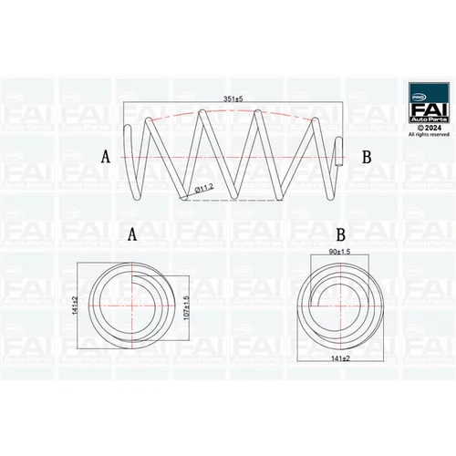 Pružina podvozku FAI AutoParts FPCS141