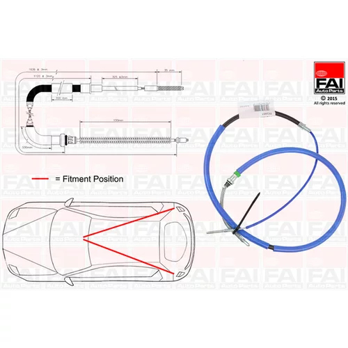 Ťažné lanko parkovacej brzdy FAI AutoParts FBC0148