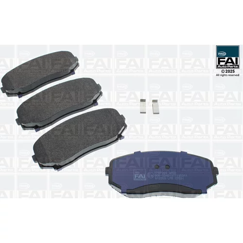 Sada brzdových platničiek kotúčovej brzdy FAI AutoParts FPBP394