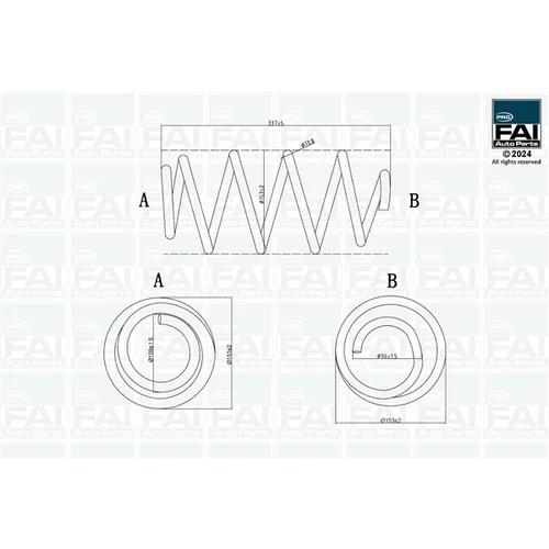 Pružina podvozku FAI AutoParts FPCS134