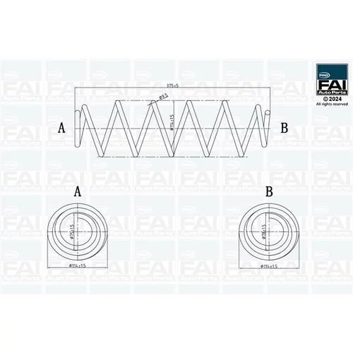 Pružina podvozku FAI AutoParts FPCS154