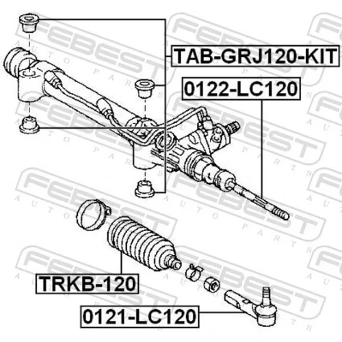 Hlava/čap spojovacej tyče riadenia 0121-LC120 /FEBEST/ - obr. 1